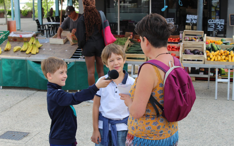 Interview radio menée par les enfants du club radio